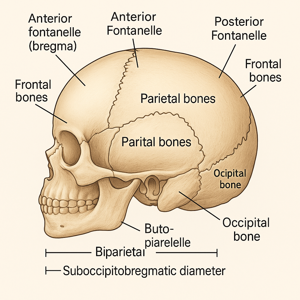 Fetal Skull Anatomy in Obstetrics: Sutures, Fontanelles, Diameters and Clinical Importance - OBSTETRICS AND GYNAECOLOGY