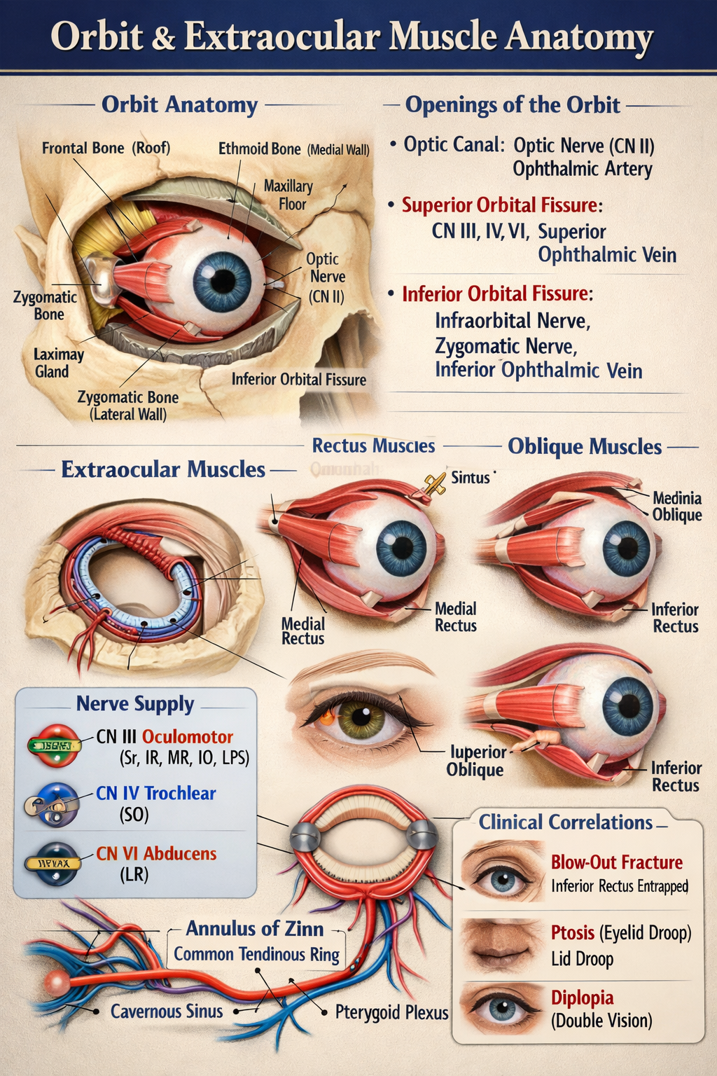 Orbit and Extraocular Muscle Anatomy Explained for Medical Students - ANATOMY