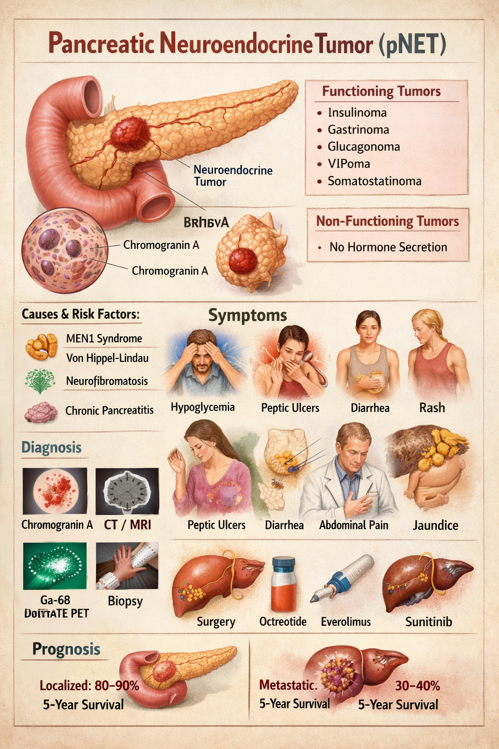 Pancreatic Neuroendocrine Tumor Symptoms Diagnosis Treatment Prognosis - medicine